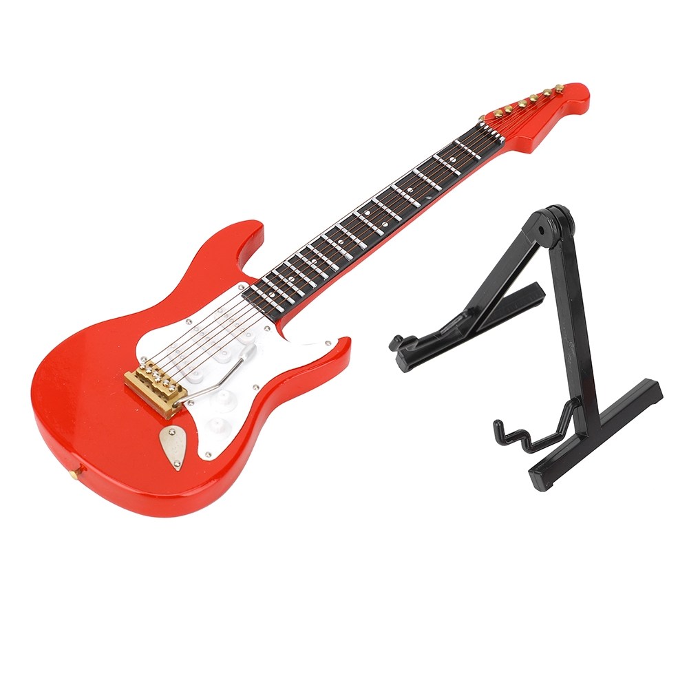Musical Instrument ____ - Miniatura de Guitarra Elétrica Vermelha: Modelo