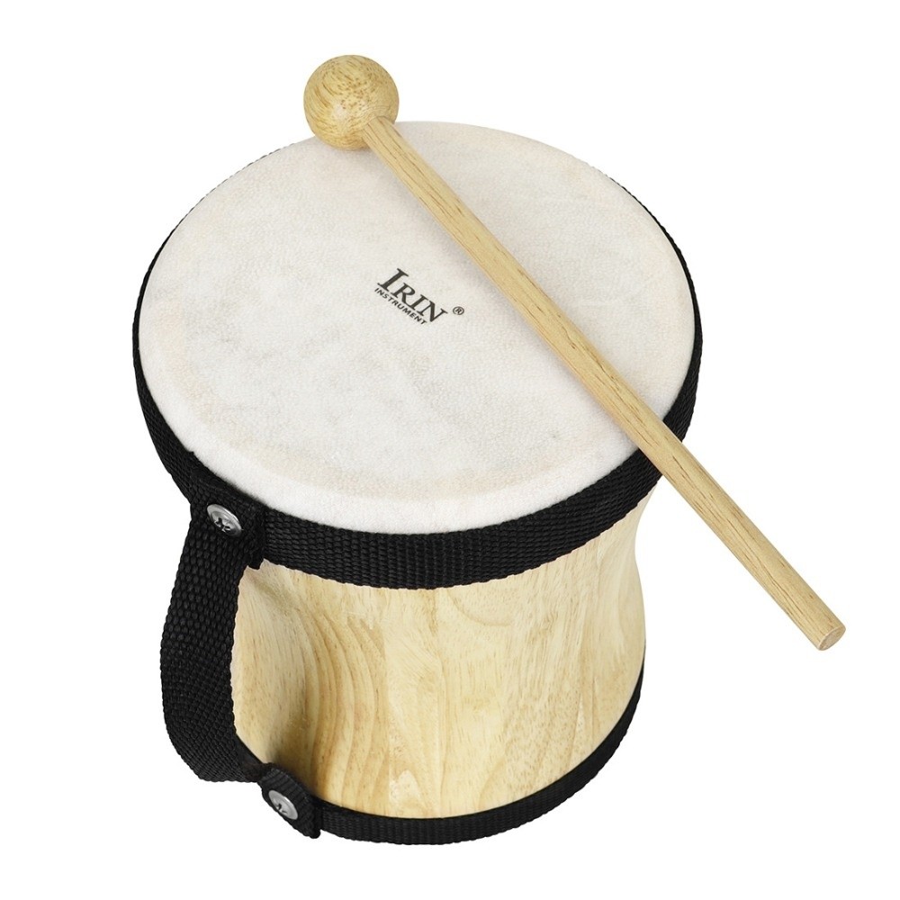 Tambourine Hand Drum - Tambor Indiano de Madeira com Pele
