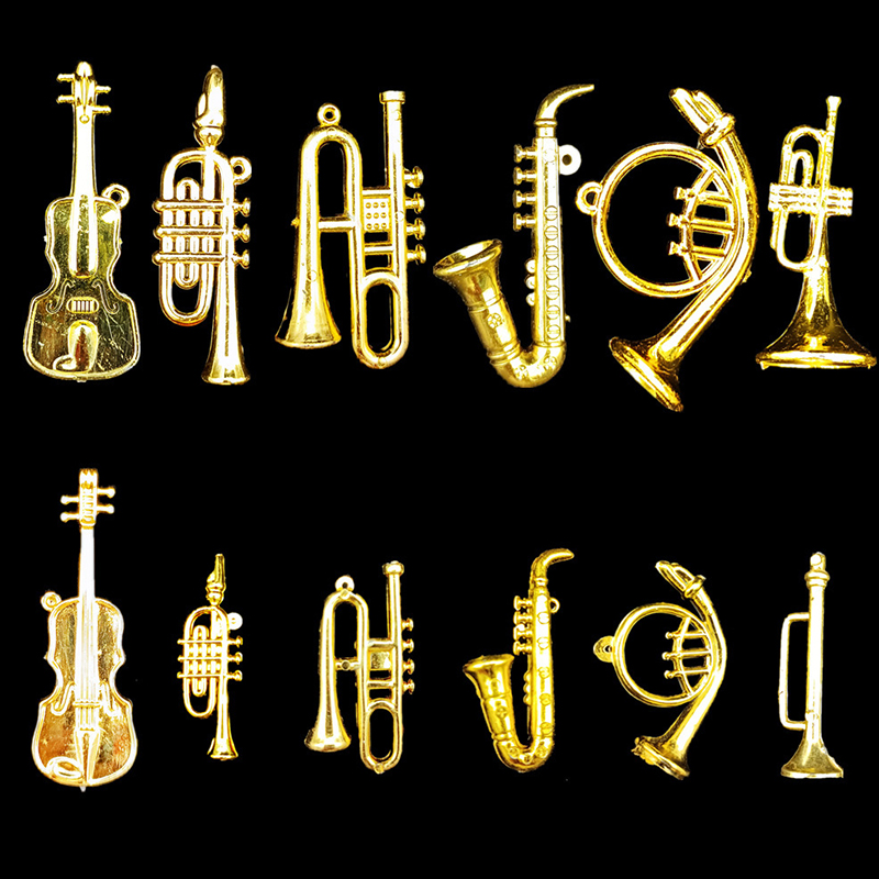 Musical Instrument ____ - 5/10/20PCS Instrumentos Musicais Miniatura Dourados Sortidos
