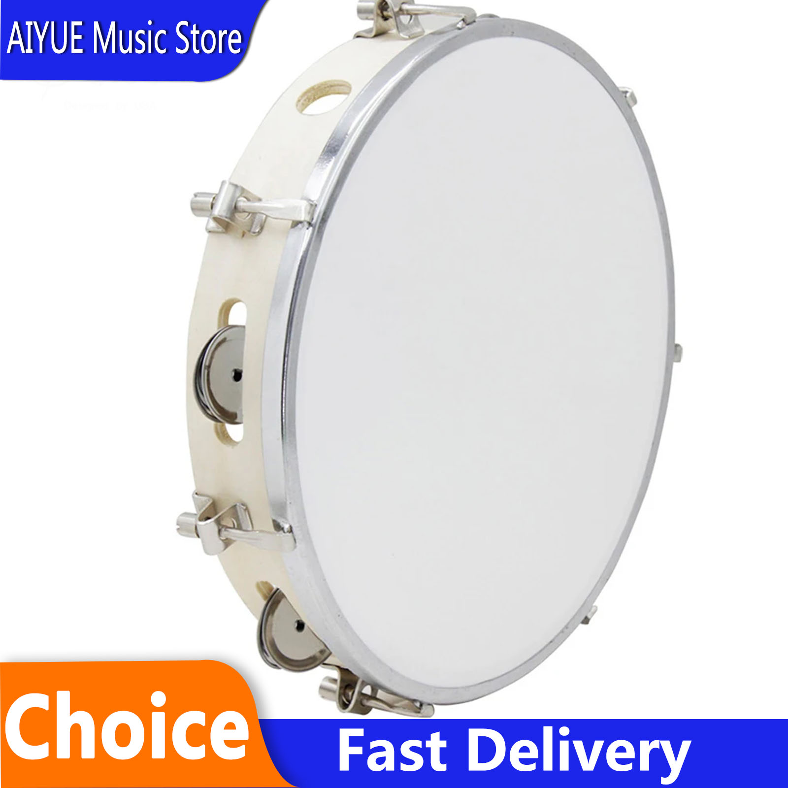 Tambourine Hand Drum - Tamborim SLADE de 10 Polegadas Ajustável