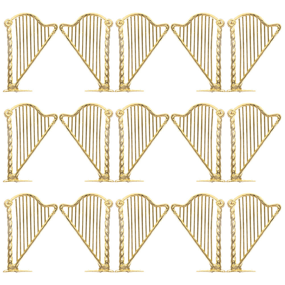 Musical Instrument Xmas Ornaments - 15 Peças de Ornamentos de Harpa