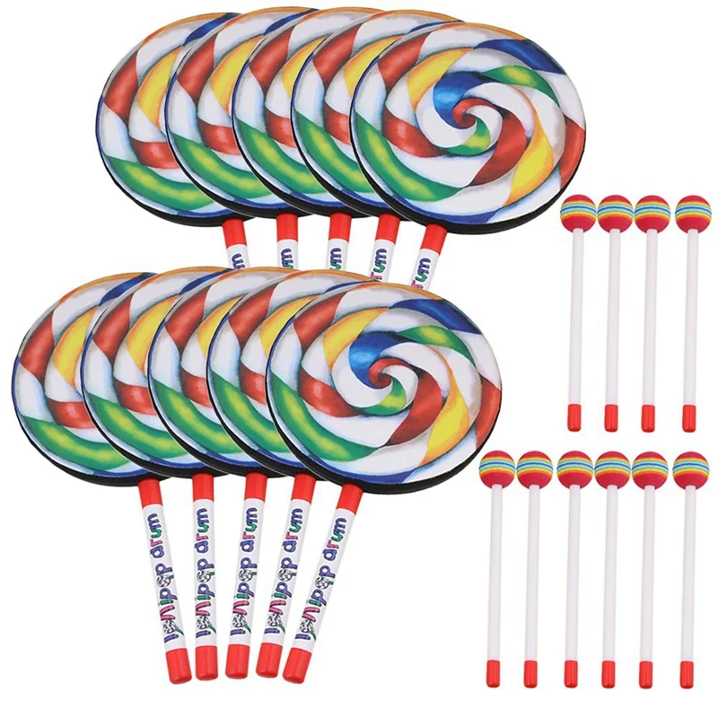 Musical Instrument Harmonium - Lollipop Shape Drum com Rainbow Color