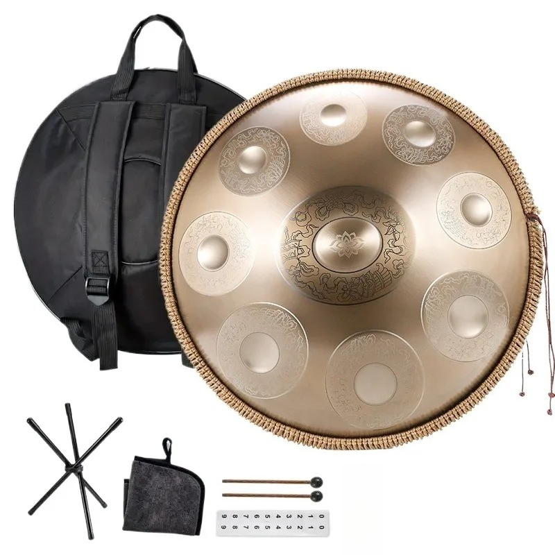 Musical Instrument Sounds - 18 polegadas de aço inoxidável handpan