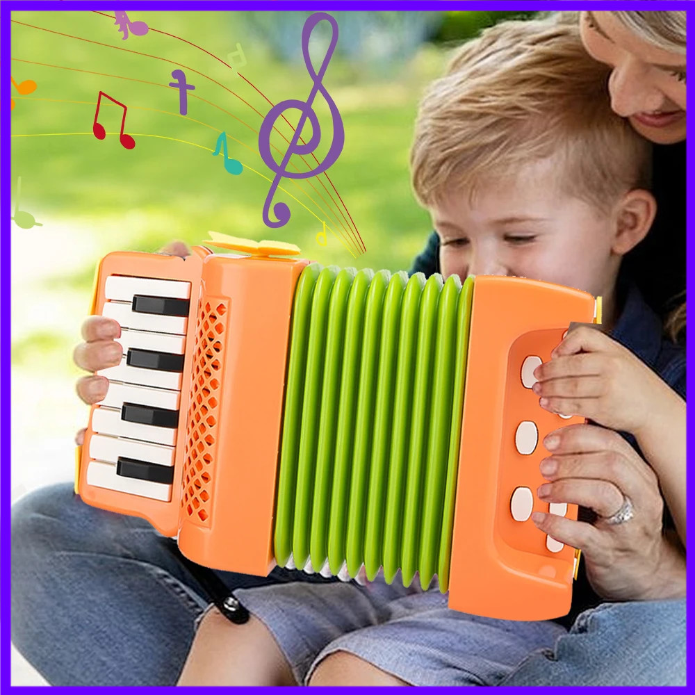 Musical Instrument Harmonium - Acordeão de Brinquedo para Crianças com