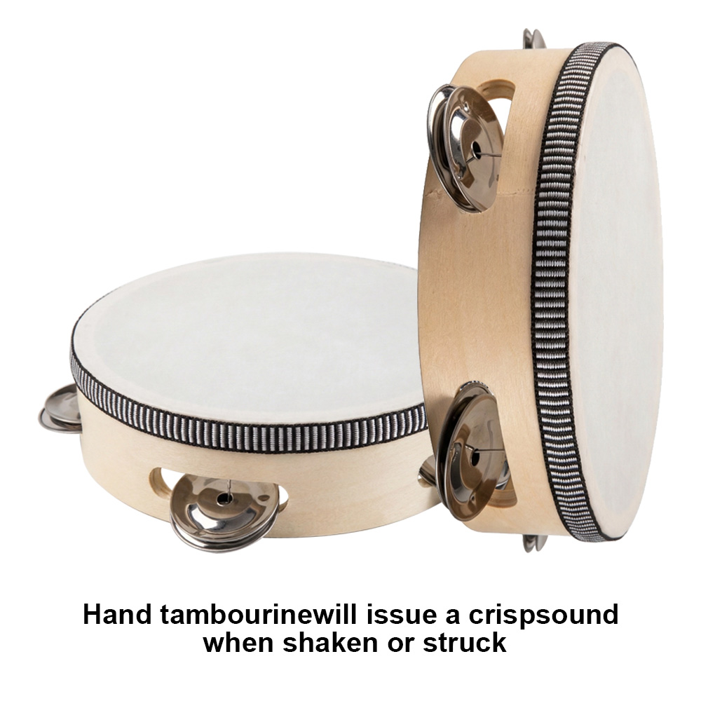 Tambourine Hand Drum - Tambor de mão de 6 polegadas