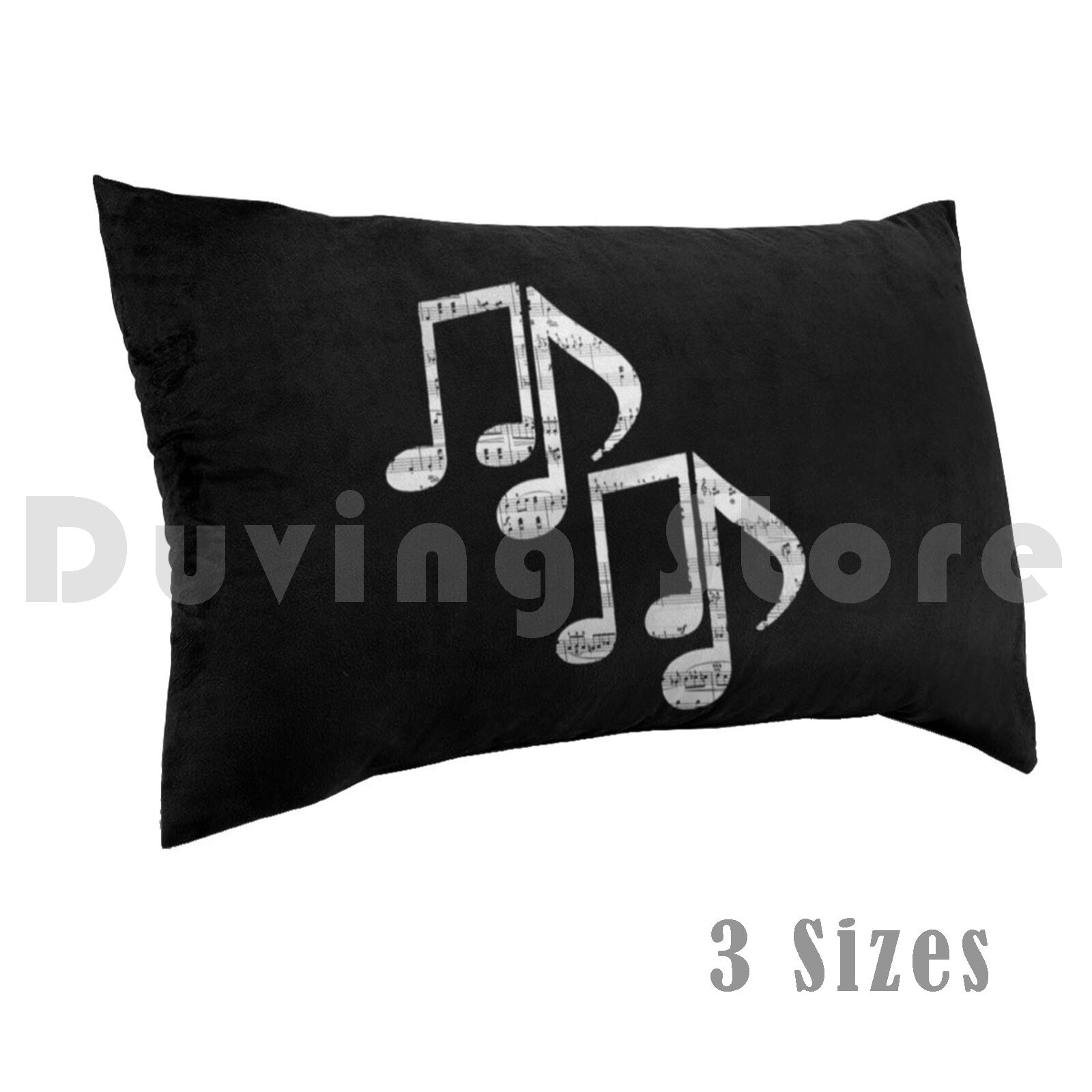 Song With Musical Instrument - Notas musicais fronha impressa 50x75 nota