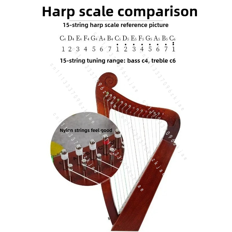 Harpa Artesanal de 15 Tons par - Musical Instrument Sounds avaliação e preço