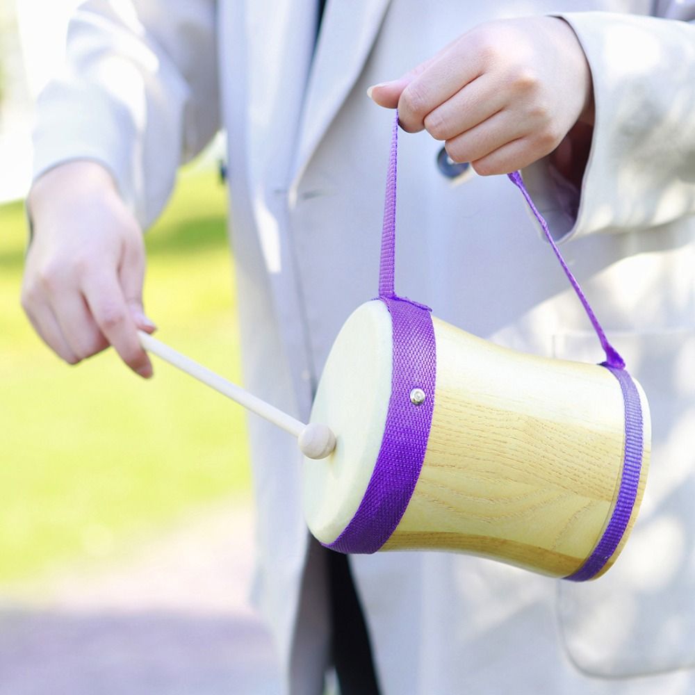 Tambor Indiano de Madeira com  - Tambourine Hand Drum avaliação e preço