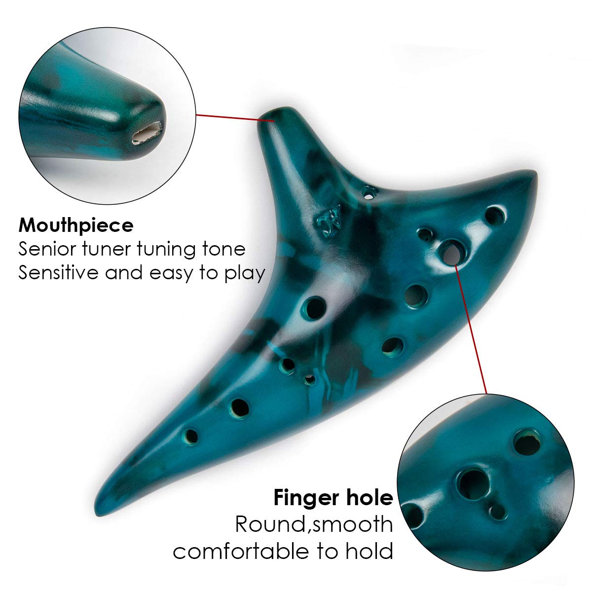 Alto C Cerâmica Ocarina Instru - Song With Musical Instrument avaliação e preço