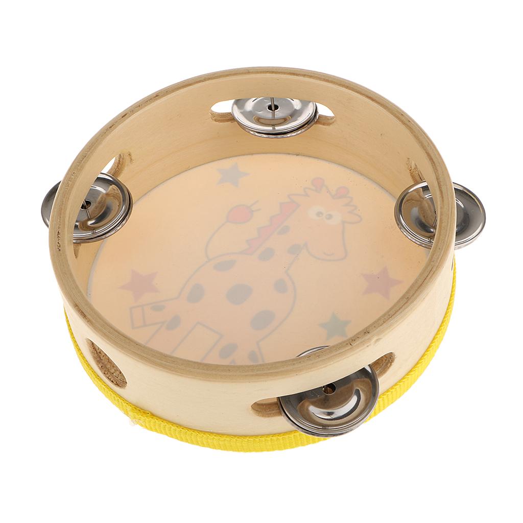 Tambor de Madeira Pequeno, Ins - Tambourine Hand Drum avaliação e preço