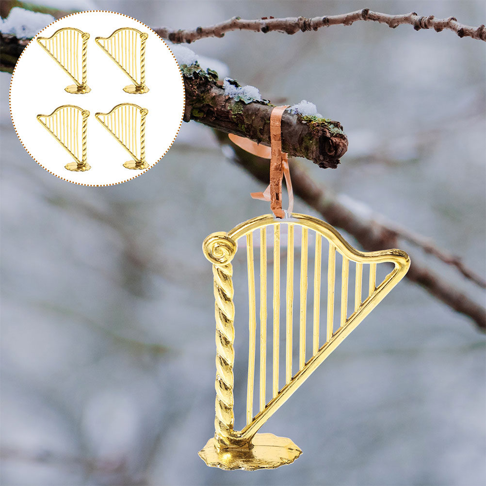 15 Peças de Harpa Miniatura pa - Musical Instrument Xmas Ornaments avaliação e preço