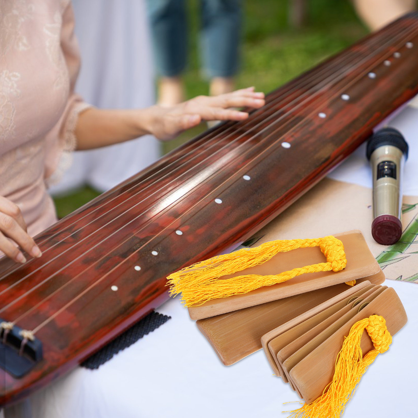 2 Peças de Palhetas de Bambu K - Musical Instrument In Chinese avaliação e preço