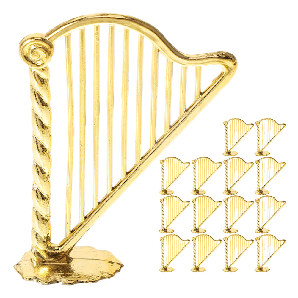15 Peças de Ornamentos de Harp - Musical Instrument Xmas Ornaments avaliação e preço