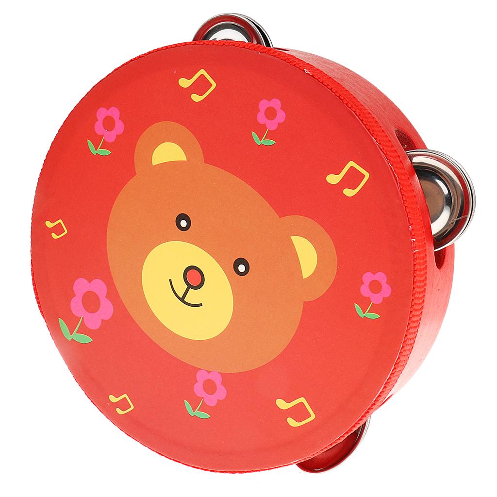 Sino de Mão de Madeira, Tambor - Tambourine Hand Drum avaliação e preço
