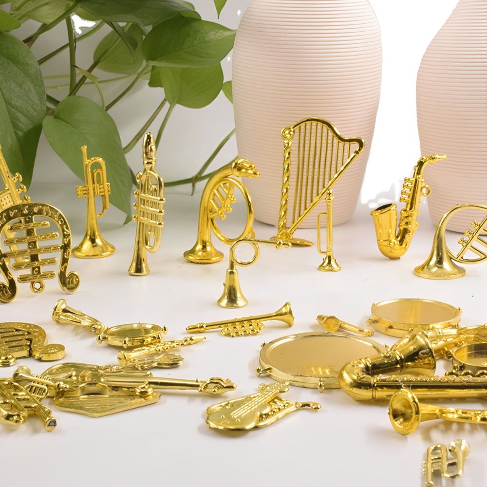6/10 peças de Pingentes de Ins - Musical Instrument Xmas Ornaments avaliação e preço