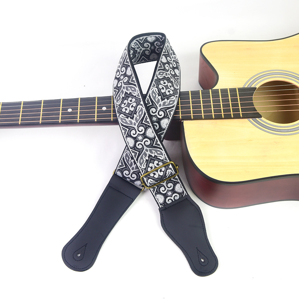 Correia de Guitarra Bordada co - Musical Instrument Sounds avaliação e preço