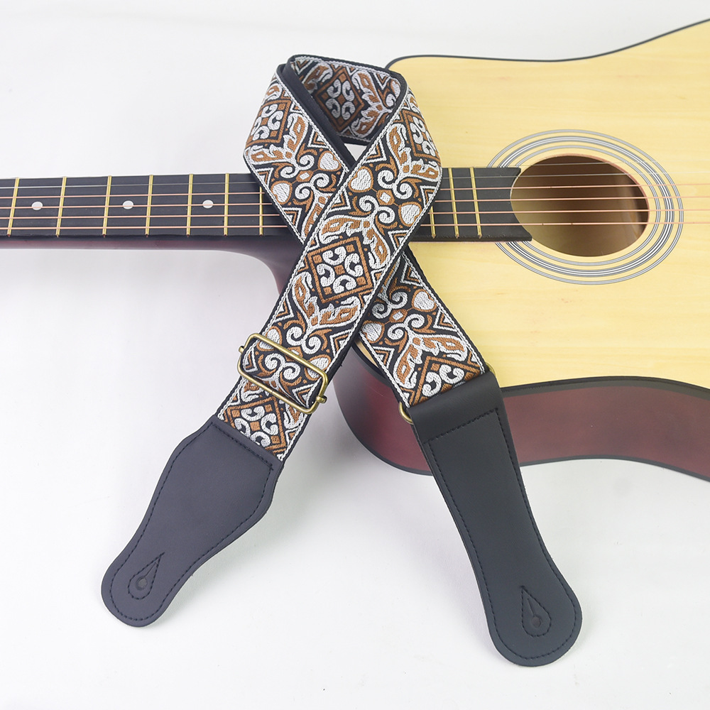 Correia de Guitarra Bordada co - Musical Instrument Sounds avaliação e preço