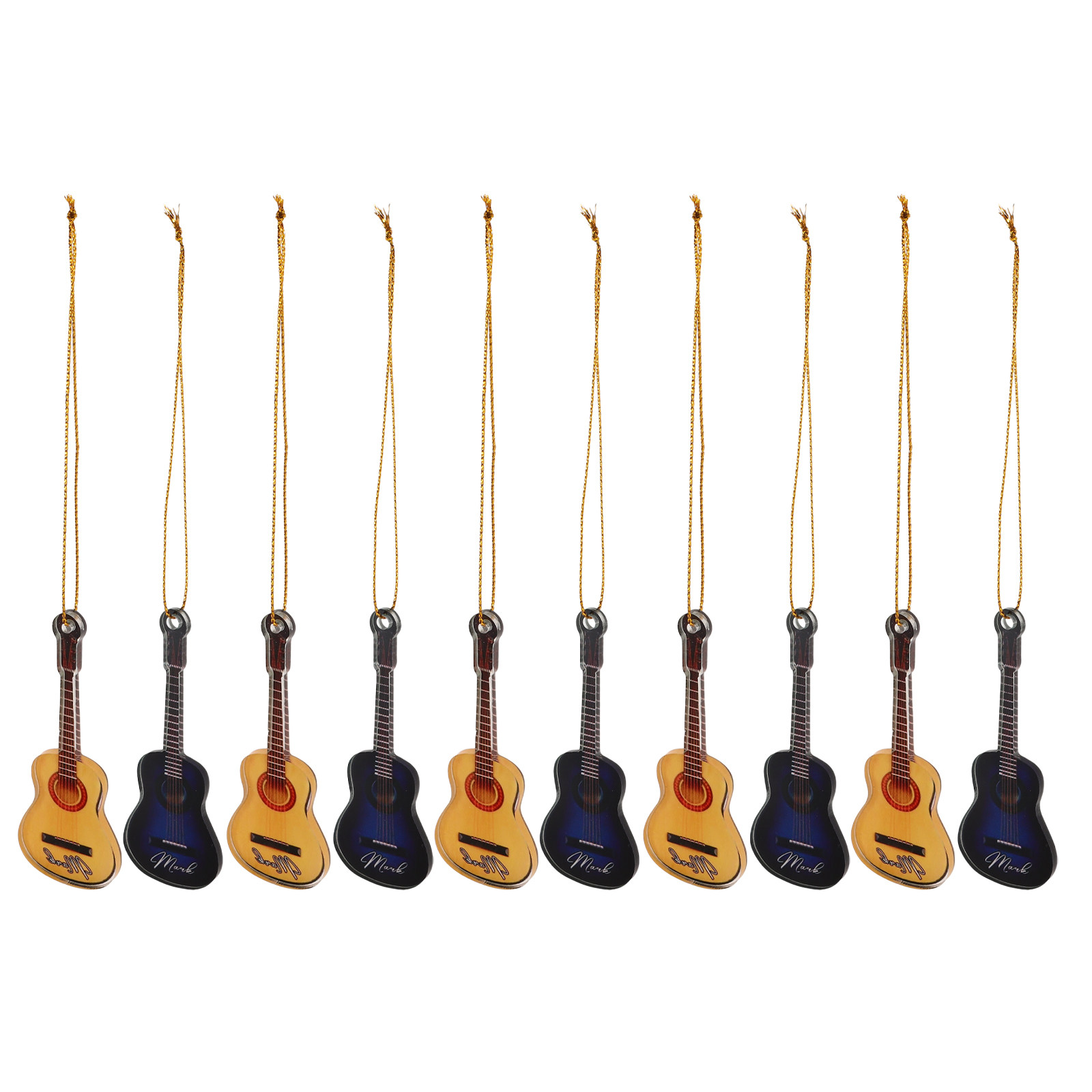 10 Peças de Mini Guitarras Dec - Musical Instrument Xmas Ornaments avaliação e preço