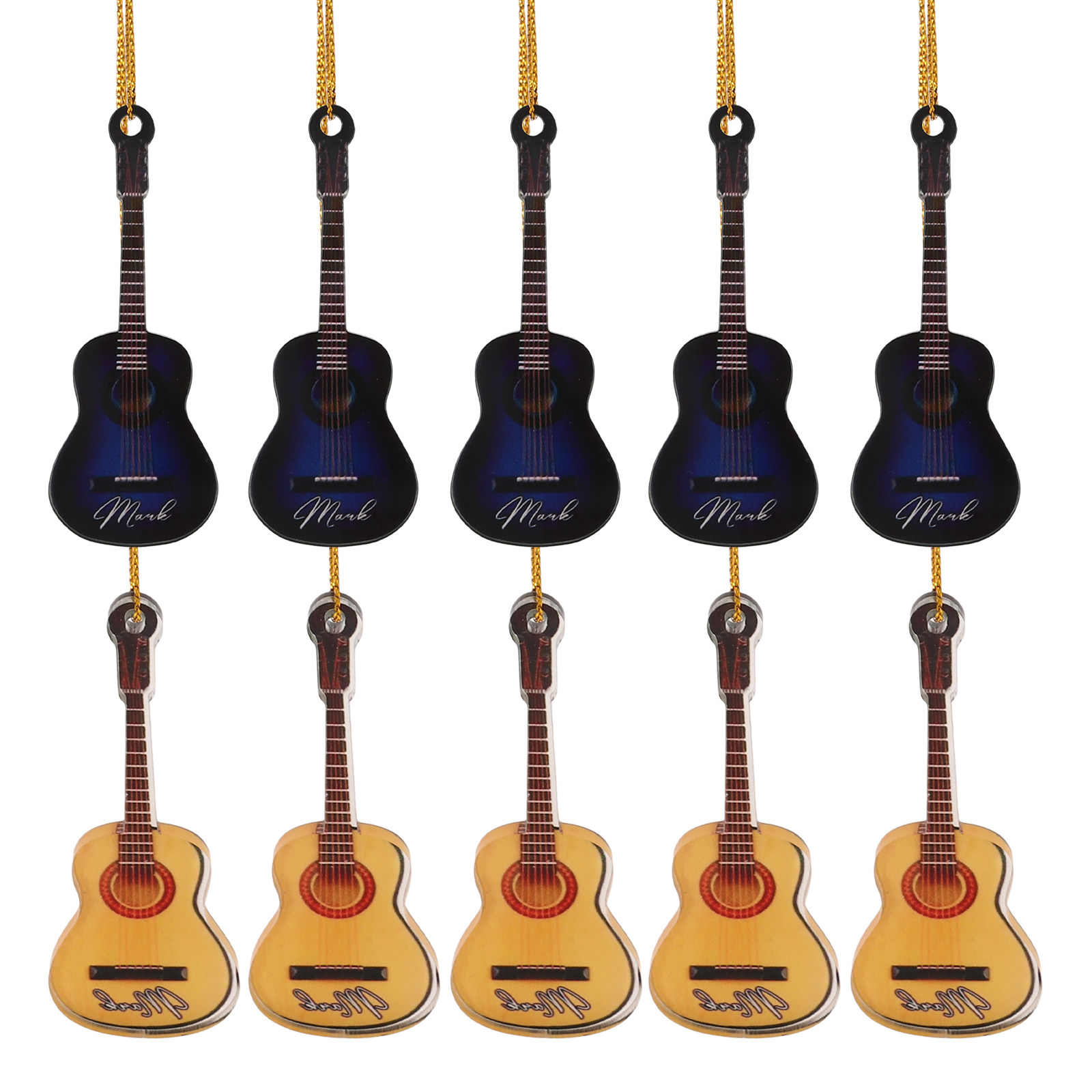 10 Peças de Mini Guitarras Dec - Musical Instrument Xmas Ornaments avaliação e preço