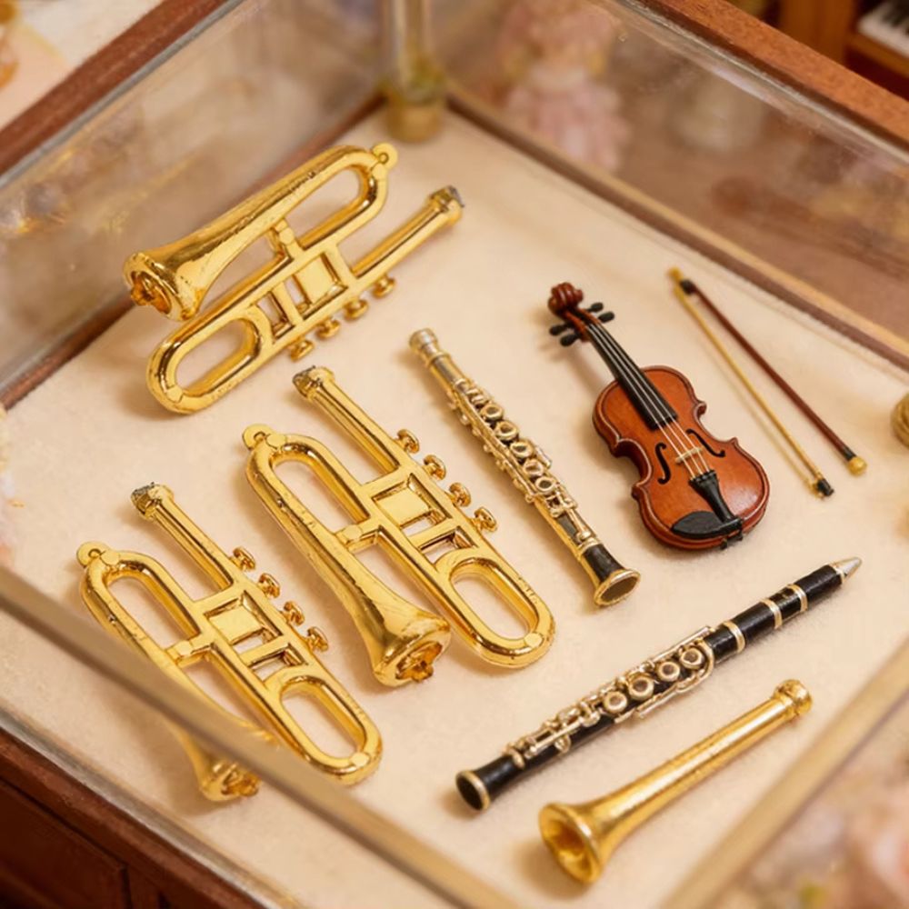 5/18 peças Aleatórias de Mini  - Musical Instrument Xmas Ornaments avaliação e preço