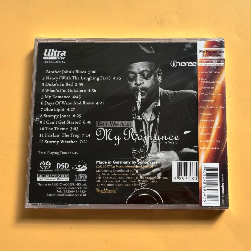 Ben Webster My Romance Jazz CD - Musical Instrument Of avaliação e preço
